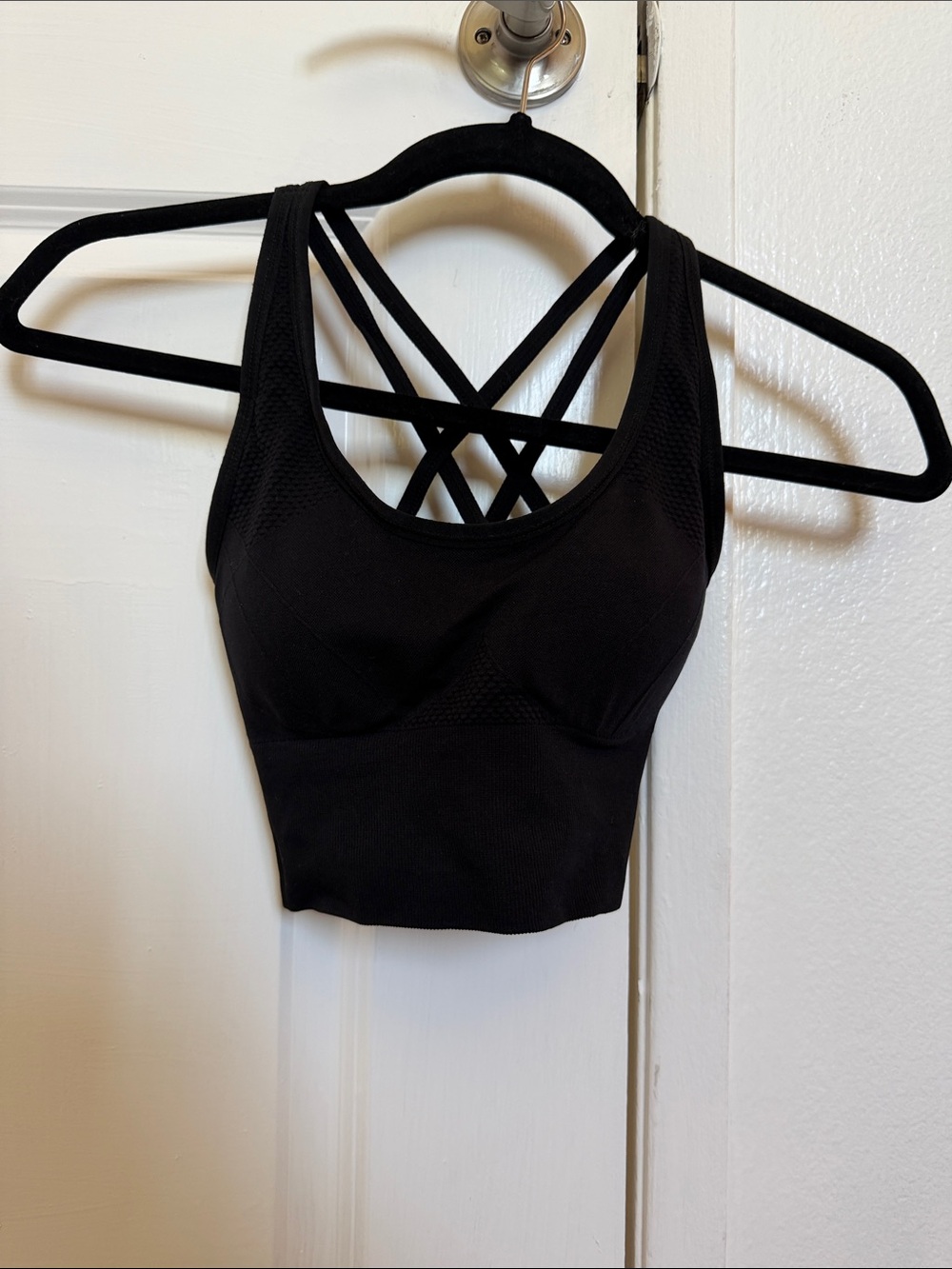 Zella Black Strappy Longline Sports Bra